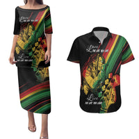 Personalised Reggae Couples Matching Puletasi and Hawaiian Shirt Live The Way You Love LT7 - Wonder Print Shop