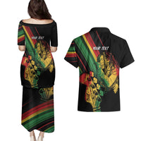Personalised Reggae Couples Matching Puletasi and Hawaiian Shirt Live The Way You Love LT7 - Wonder Print Shop