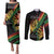 Personalised Reggae Couples Matching Puletasi and Long Sleeve Button Shirt Live The Way You Love LT7 - Wonder Print Shop