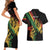Personalised Reggae Couples Matching Short Sleeve Bodycon Dress and Hawaiian Shirt Live The Way You Love LT7 - Wonder Print Shop