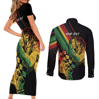 Personalised Reggae Couples Matching Short Sleeve Bodycon Dress and Long Sleeve Button Shirt Live The Way You Love LT7 - Wonder Print Shop