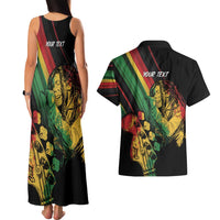 Personalised Reggae Couples Matching Tank Maxi Dress and Hawaiian Shirt Live The Way You Love LT7 - Wonder Print Shop