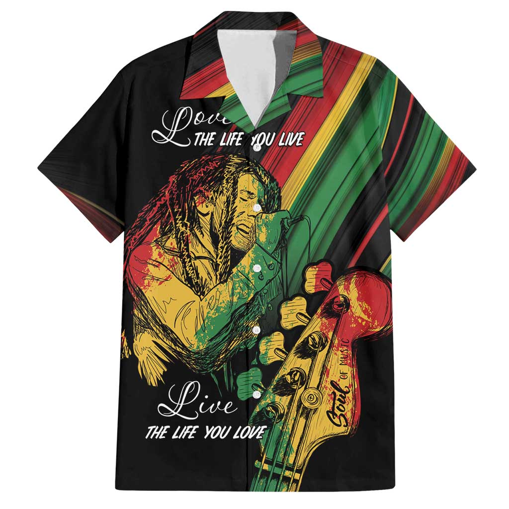 Personalised Reggae Family Matching Long Sleeve Bodycon Dress and Hawaiian Shirt Live The Way You Love LT7 - Wonder Print Shop