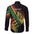 Personalised Reggae Family Matching Off The Shoulder Long Sleeve Dress and Hawaiian Shirt Live The Way You Love - Wonder Print Shop