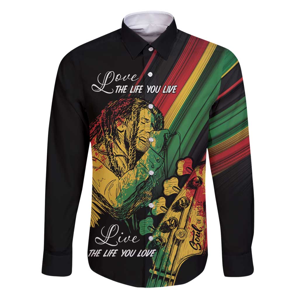 Personalised Reggae Family Matching Puletasi and Hawaiian Shirt Live The Way You Love - Wonder Print Shop