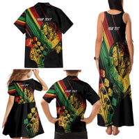 Personalised Reggae Family Matching Tank Maxi Dress and Hawaiian Shirt Live The Way You Love - Wonder Print Shop
