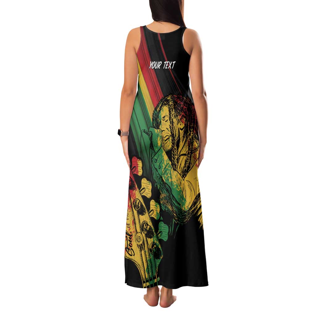 Personalised Reggae Family Matching Tank Maxi Dress and Hawaiian Shirt Live The Way You Love - Wonder Print Shop