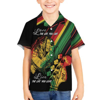 Personalised Reggae Family Matching Tank Maxi Dress and Hawaiian Shirt Live The Way You Love - Wonder Print Shop