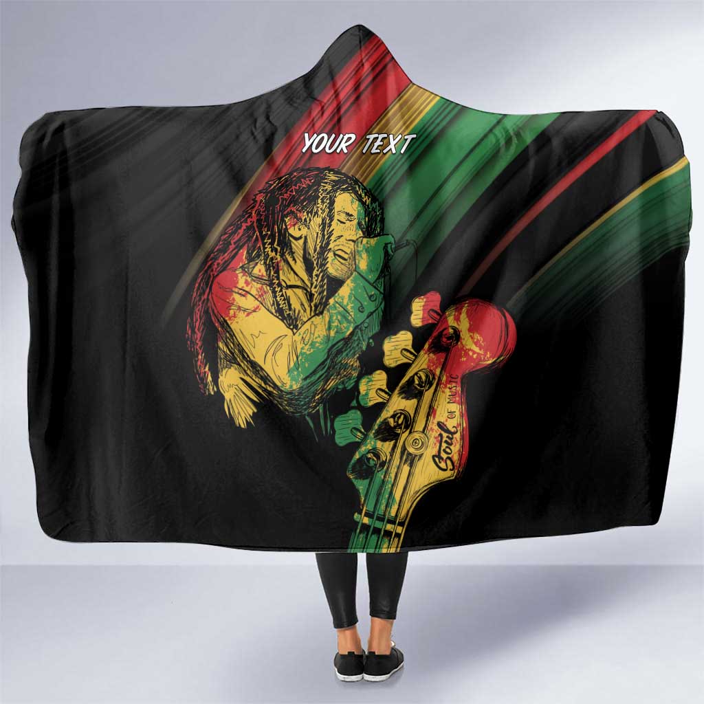 Personalised Reggae Hooded Blanket Live The Way You Love