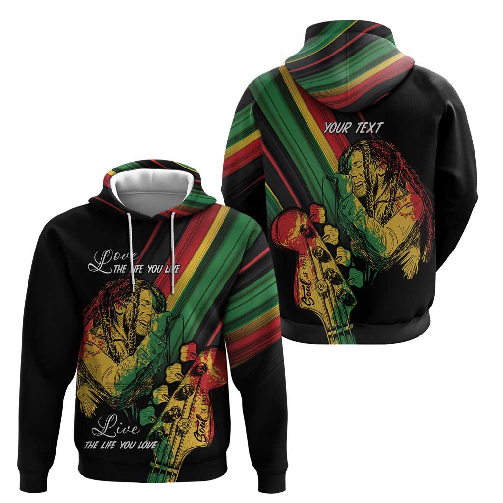 Personalised Reggae Hoodie Live The Way You Love - Wonder Print Shop