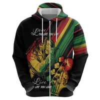 Personalised Reggae Hoodie Live The Way You Love - Wonder Print Shop