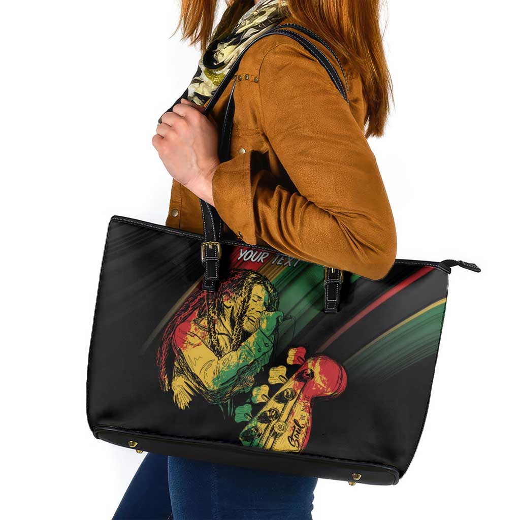 Personalised Reggae Leather Tote Bag Live The Way You Love - Wonder Print Shop