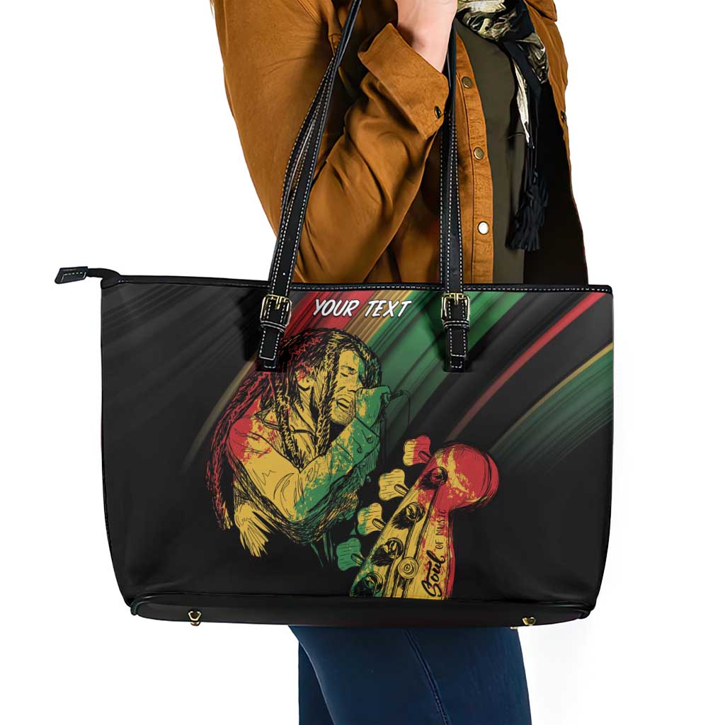 Personalised Reggae Leather Tote Bag Live The Way You Love - Wonder Print Shop