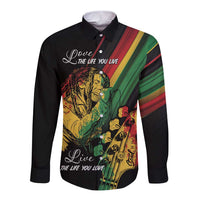 Personalised Reggae Long Sleeve Button Shirt Live The Way You Love - Wonder Print Shop