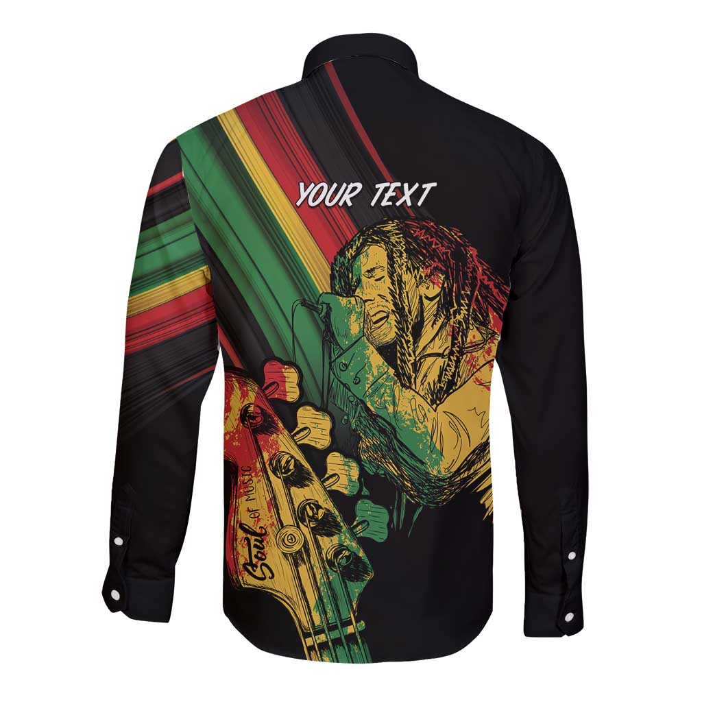 Personalised Reggae Long Sleeve Button Shirt Live The Way You Love - Wonder Print Shop