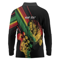 Personalised Reggae Long Sleeve Polo Shirt Live The Way You Love - Wonder Print Shop