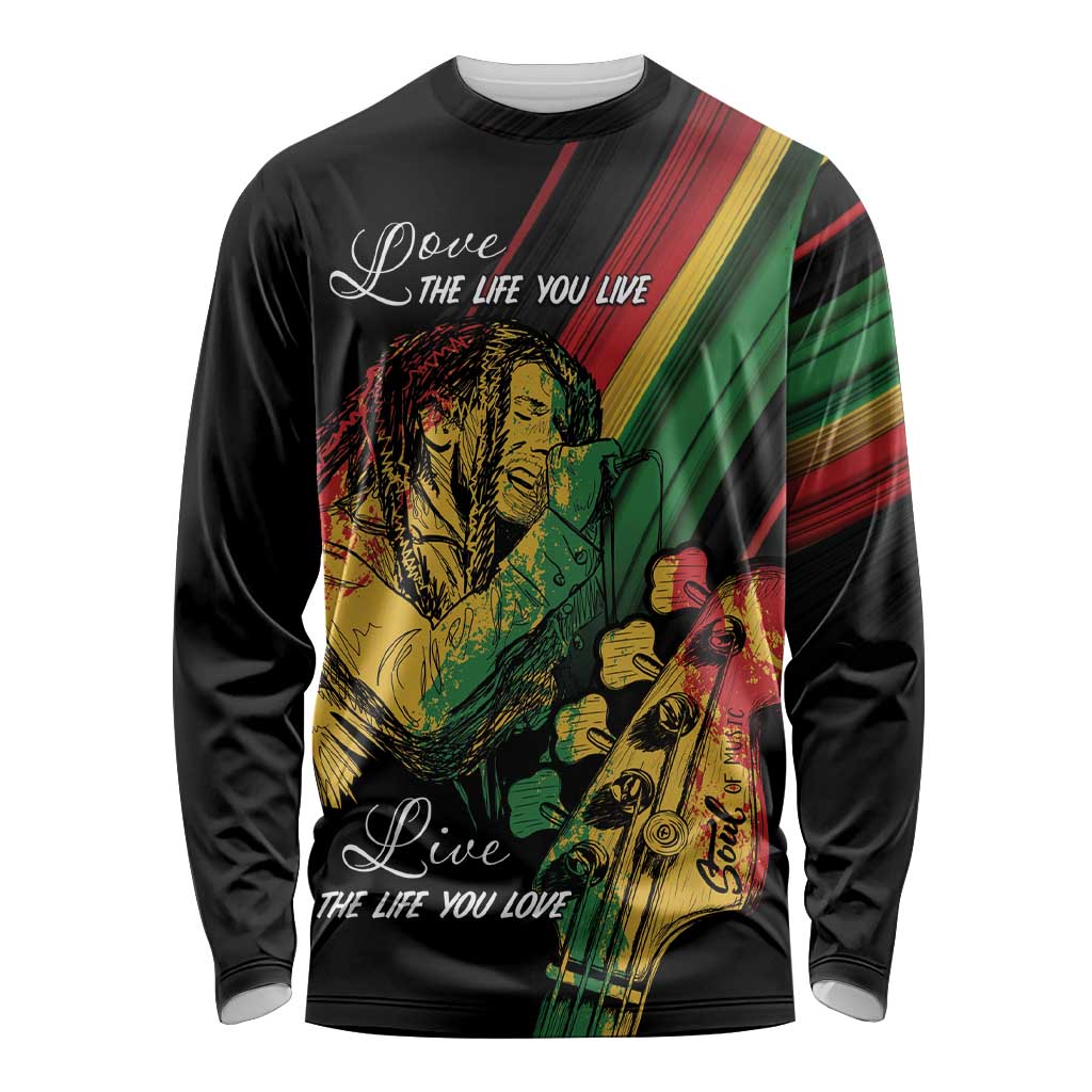 Personalised Reggae Long Sleeve Shirt Live The Way You Love - Wonder Print Shop