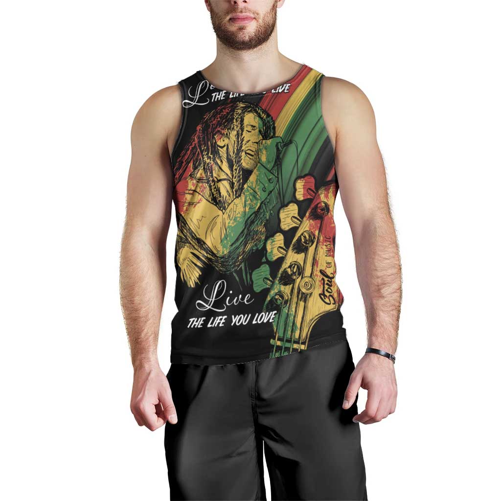 Personalised Reggae Men Tank Top Live The Way You Love - Wonder Print Shop