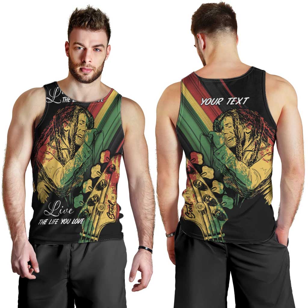 Personalised Reggae Men Tank Top Live The Way You Love - Wonder Print Shop
