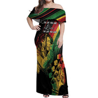 Personalised Reggae Off Shoulder Maxi Dress Live The Way You Love - Wonder Print Shop