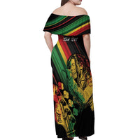 Personalised Reggae Off Shoulder Maxi Dress Live The Way You Love - Wonder Print Shop