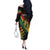 Personalised Reggae Off The Shoulder Long Sleeve Dress Live The Way You Love - Wonder Print Shop