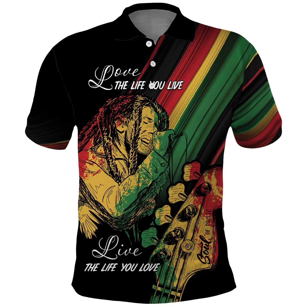Personalised Reggae Polo Shirt Live The Way You Love - Wonder Print Shop