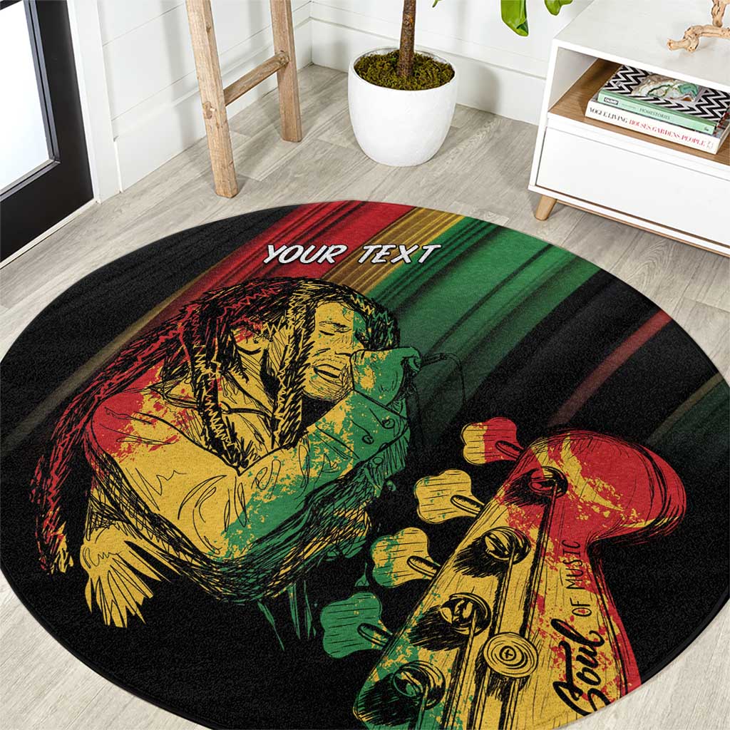 Personalised Reggae Round Carpet Live The Way You Love