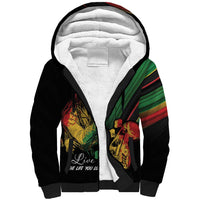 Personalised Reggae Sherpa Hoodie Live The Way You Love - Wonder Print Shop