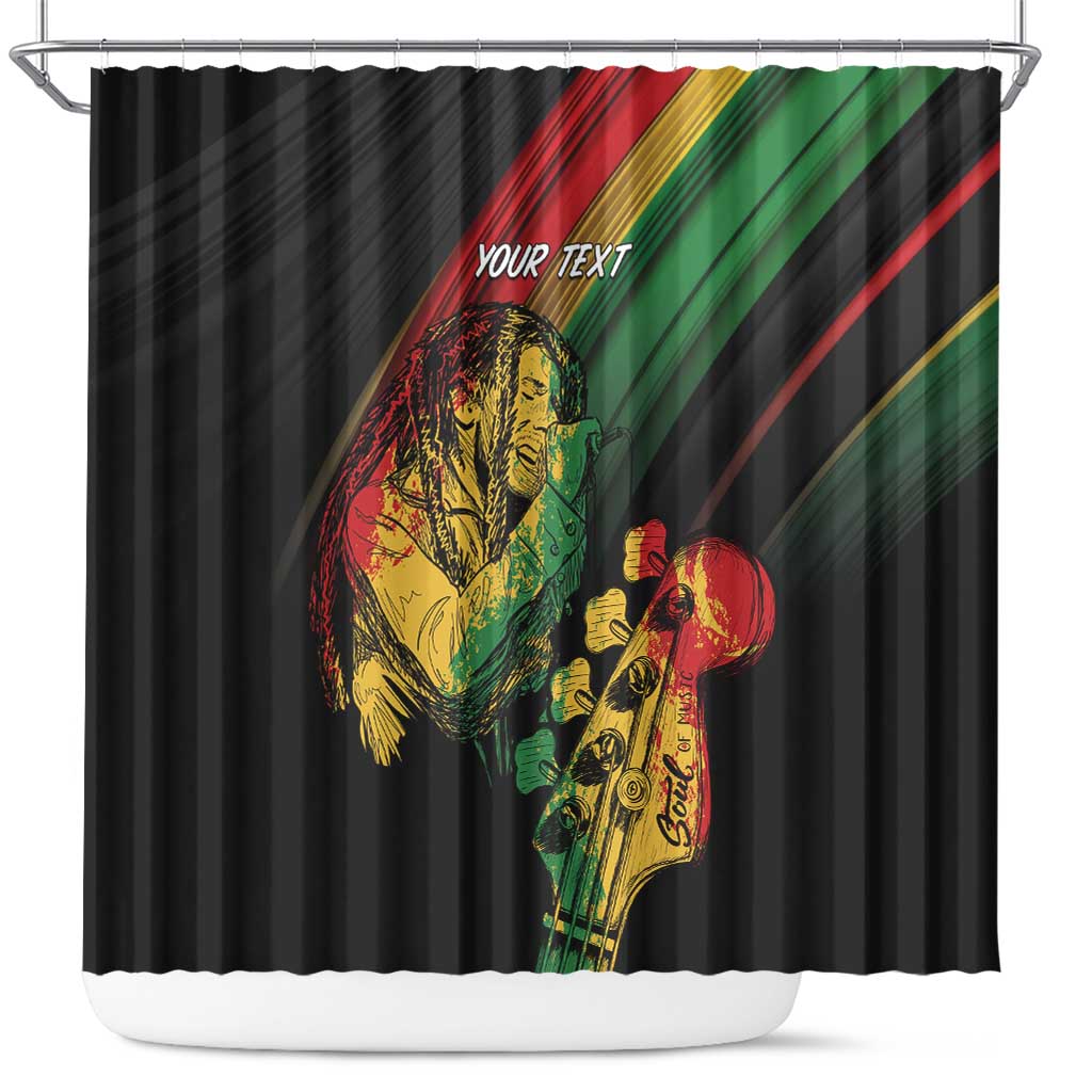 Personalised Reggae Shower Curtain Live The Way You Love