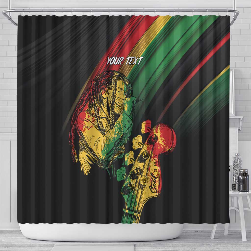 Personalised Reggae Shower Curtain Live The Way You Love