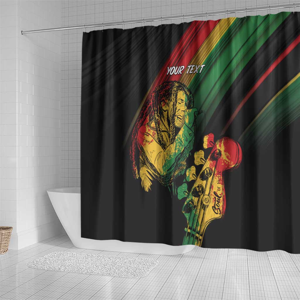 Personalised Reggae Shower Curtain Live The Way You Love