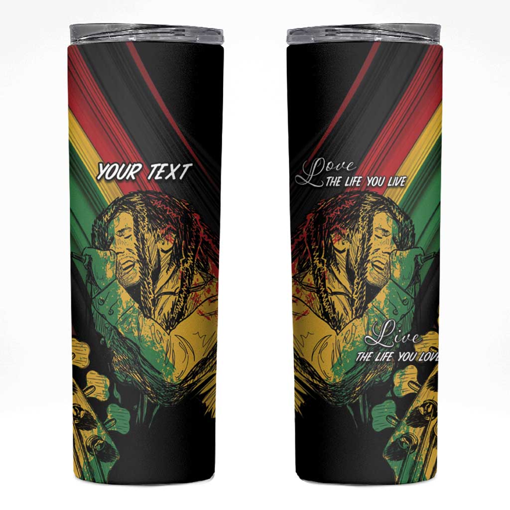 Personalised Reggae Skinny Tumbler Live The Way You Love - Wonder Print Shop