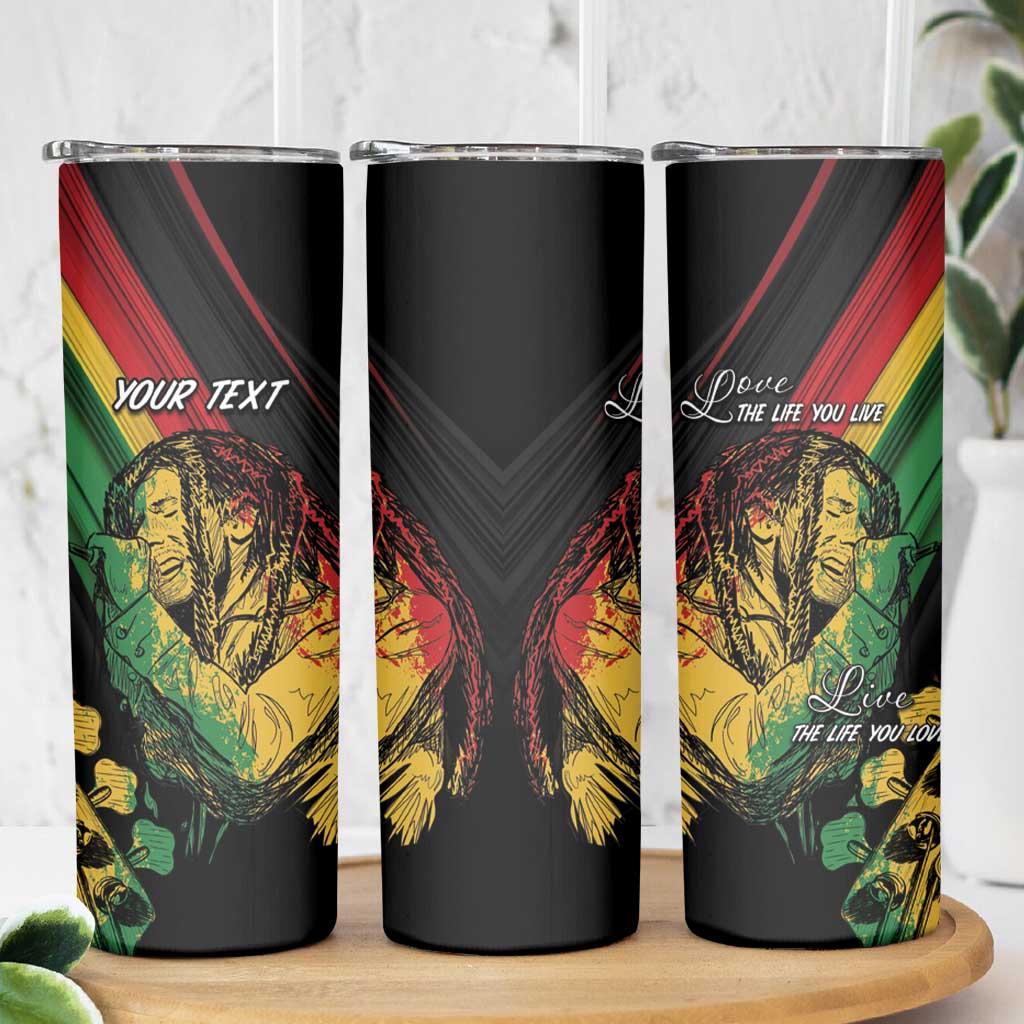 Personalised Reggae Skinny Tumbler Live The Way You Love - Wonder Print Shop