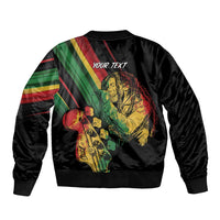 Personalised Reggae Sleeve Zip Bomber Jacket Live The Way You Love - Wonder Print Shop