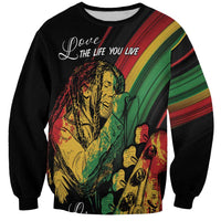 Personalised Reggae Sweatshirt Live The Way You Love - Wonder Print Shop