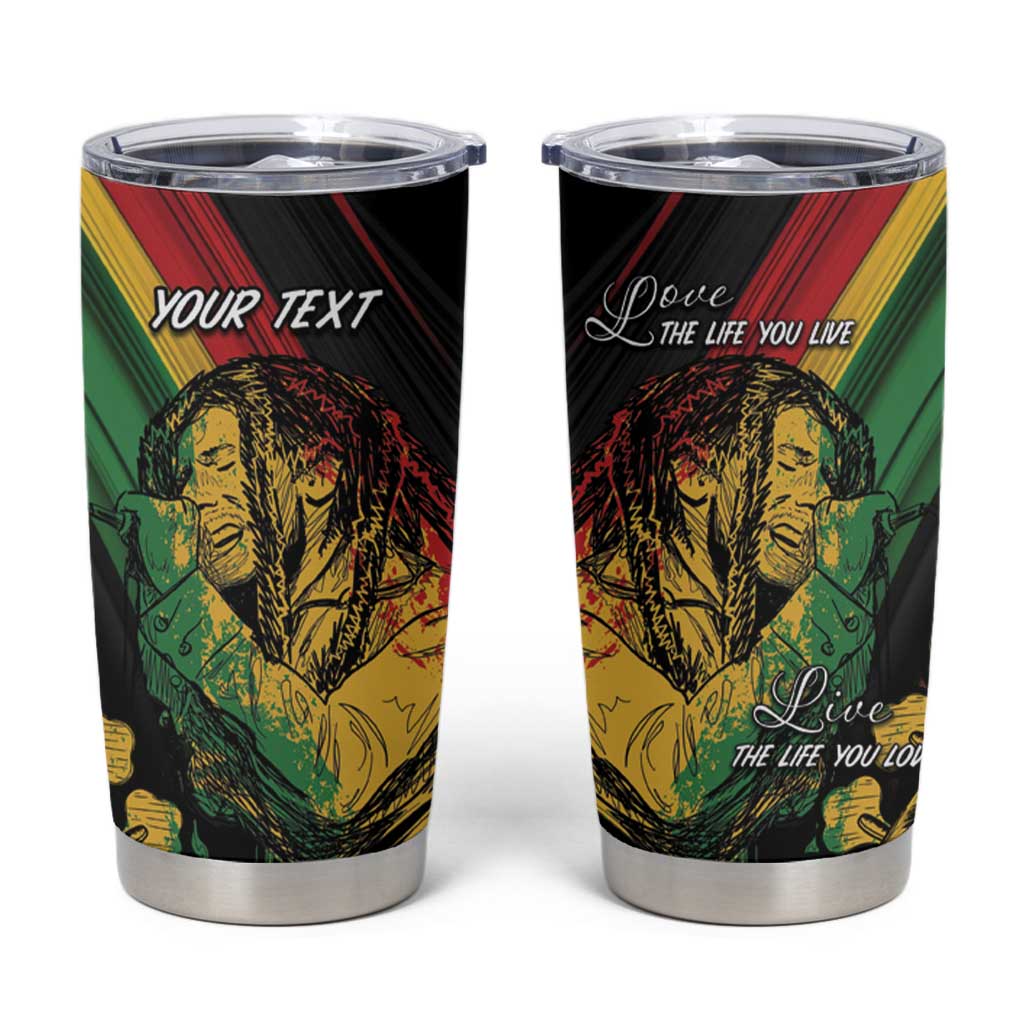 Personalised Reggae Tumbler Cup Live The Way You Love - Wonder Print Shop