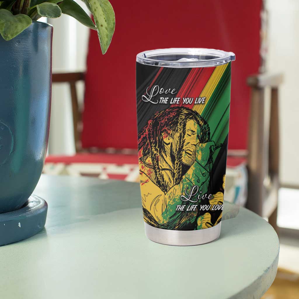 Personalised Reggae Tumbler Cup Live The Way You Love - Wonder Print Shop