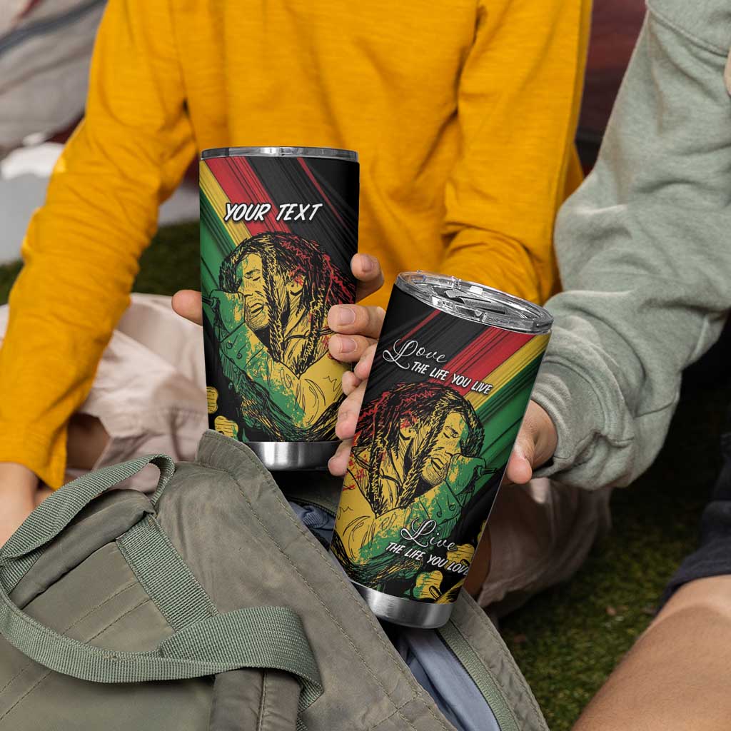 Personalised Reggae Tumbler Cup Live The Way You Love - Wonder Print Shop