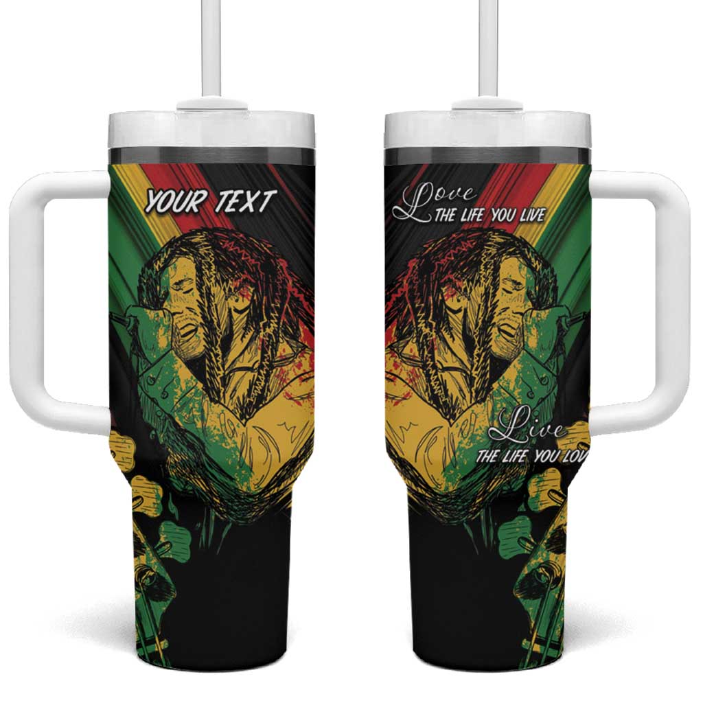 Personalised Reggae Tumbler With Handle Live The Way You Love - Wonder Print Shop