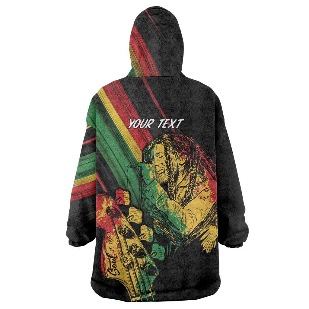 Personalised Reggae Wearable Blanket Hoodie Live The Way You Love - Wonder Print Shop