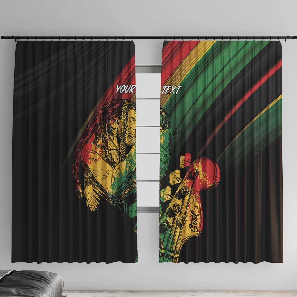 Personalised Reggae Window Curtain Live The Way You Love - Wonder Print Shop