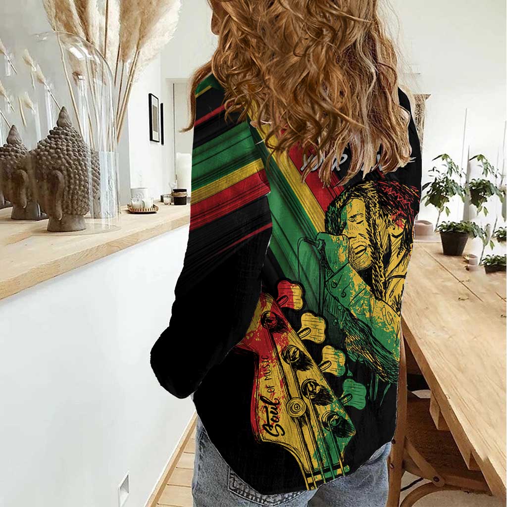 Personalised Reggae Women Casual Shirt Live The Way You Love - Wonder Print Shop