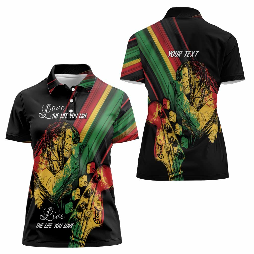 Personalised Reggae Women Polo Shirt Live The Way You Love - Wonder Print Shop
