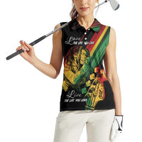 Personalised Reggae Women Sleeveless Polo Shirt Live The Way You Love - Wonder Print Shop