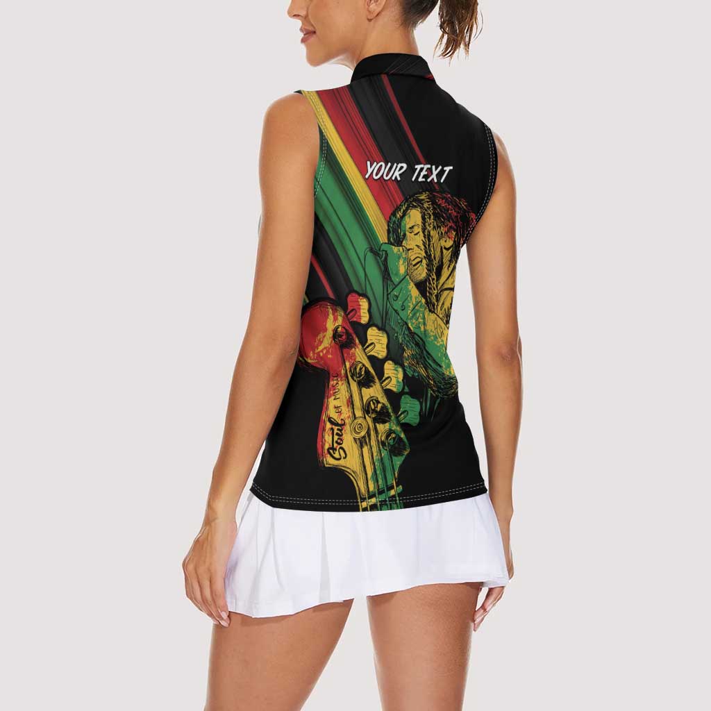 Personalised Reggae Women Sleeveless Polo Shirt Live The Way You Love - Wonder Print Shop