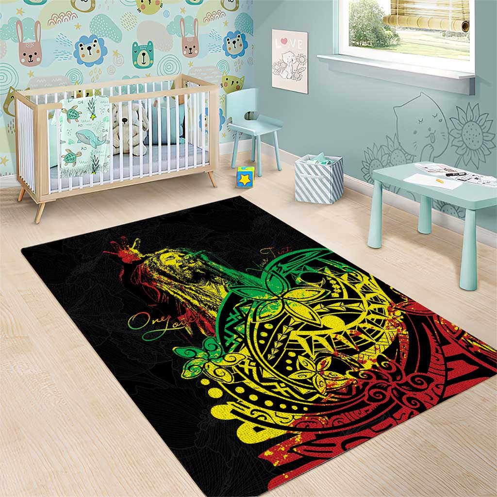 Personalised Reggae Jawaiian Festive Area Rug Mix Polynesian LT7 - Wonder Print Shop