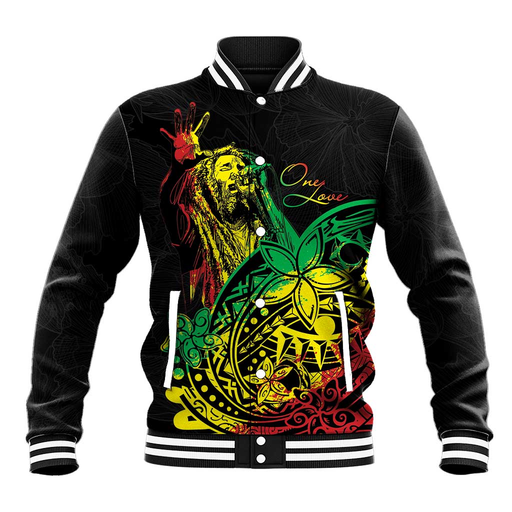 Personalised Reggae Jawaiian Festive Baseball Jacket Mix Polynesian LT7 - Wonder Print Shop