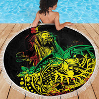 Personalised Reggae Jawaiian Festive Beach Blanket Mix Polynesian LT7 - Wonder Print Shop