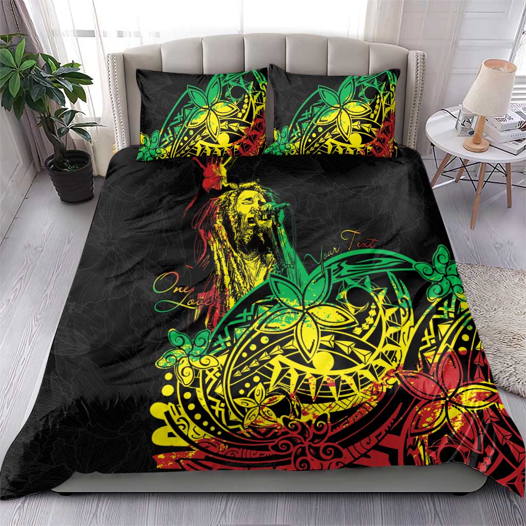 Personalised Reggae Jawaiian Festive Bedding Set Mix Polynesian LT7 - Wonder Print Shop